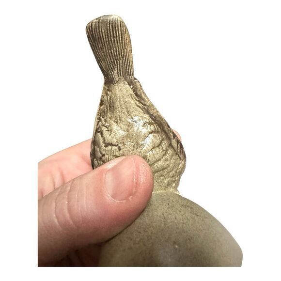 POOLE POTTERY STONEWARE BIRD - BLUE TIT ON MUSHROOM - Picture 9 of 16